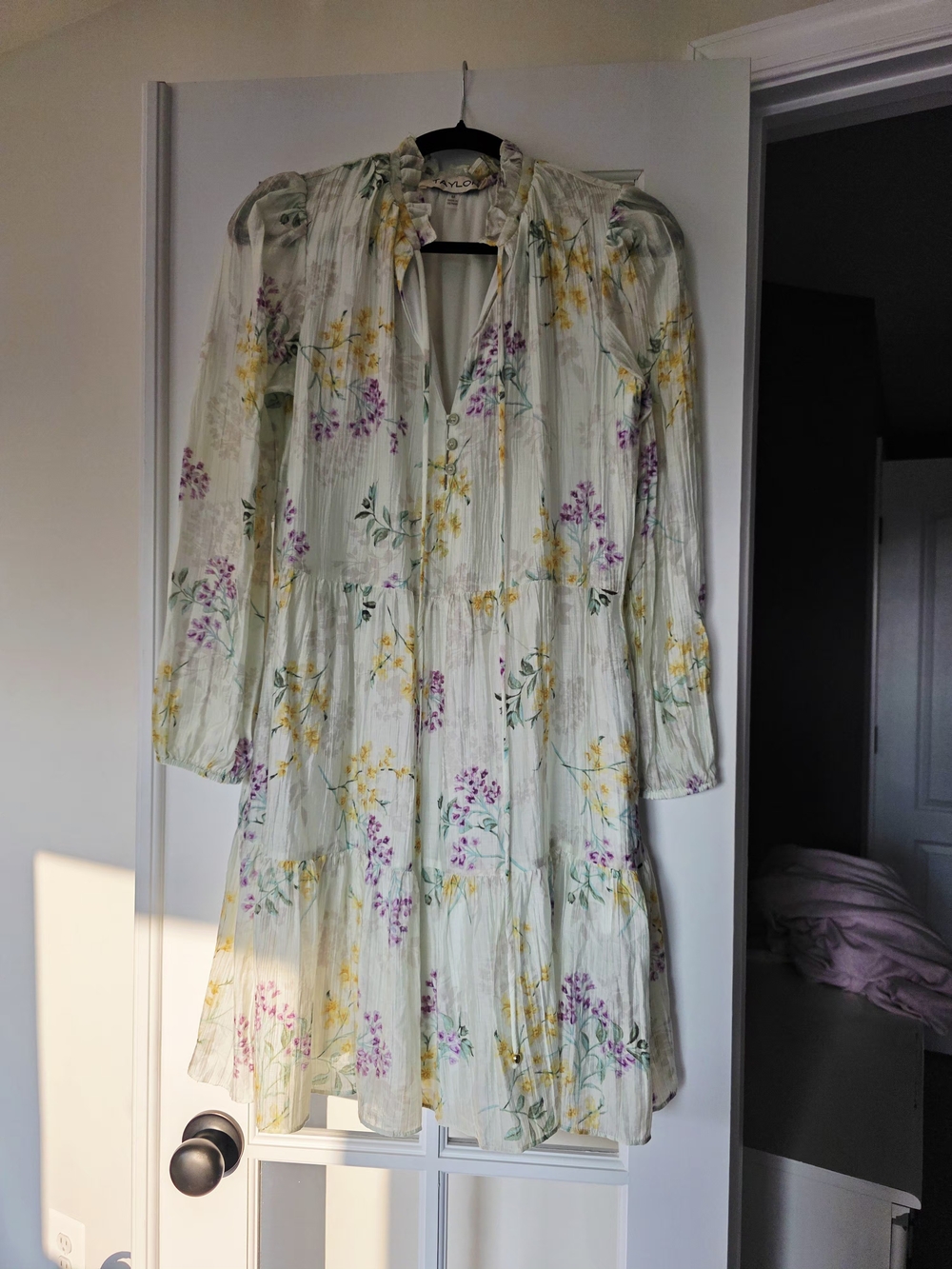 Taylor Floral Long Sleeve Tiered Dress